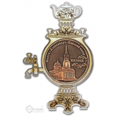 Магнит из бересты Ижевск Свято-Александро-Невский собор самовар серебро
